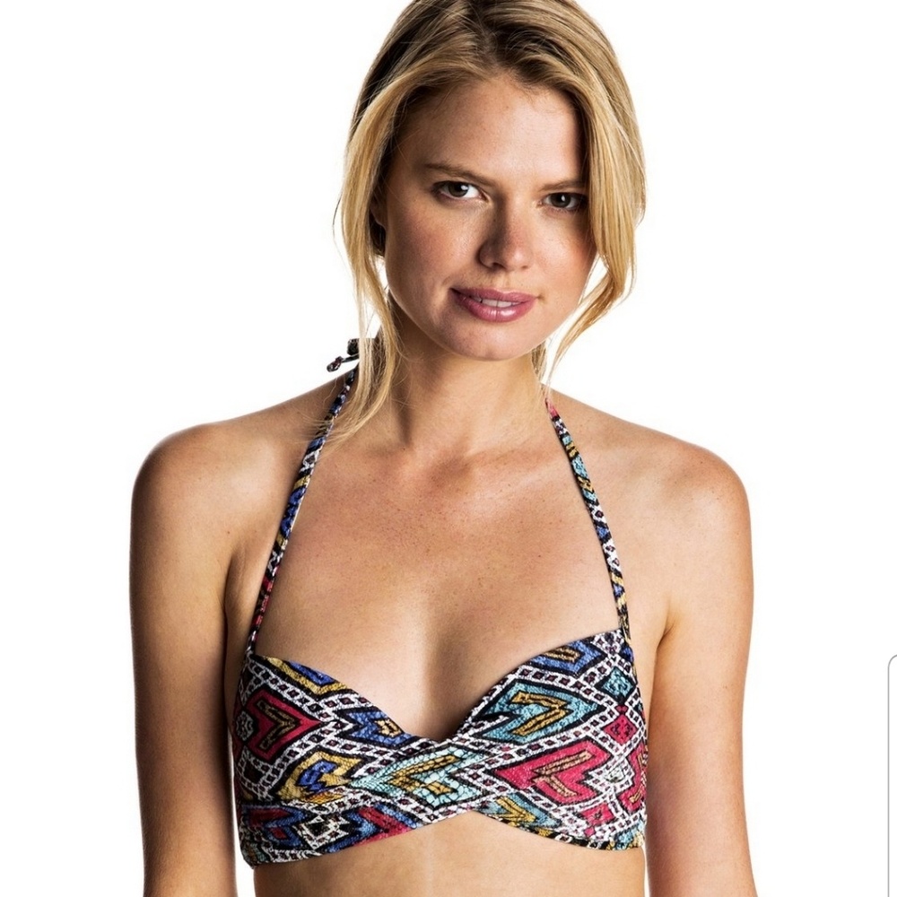 🌊Roxy Poetic Mexic' - Wrap Halter Bikini Top - Picture 2 of 5